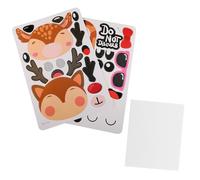Operitacx 2pcs Cartoon Animal Door Knob Signs Christmas Season | Paper Pre-cut Templates with Die-cut Accessories, Bright Colours, Adorable Learning Décor for Home Doors and Classrooms