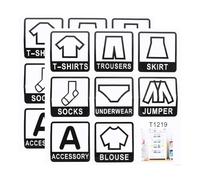 Operitacx 2pcs Clothing Label Adhesive Stickers Large PVC Non-Slip Easy to Use Wardrobe Organizer for Master Bedroom Doors