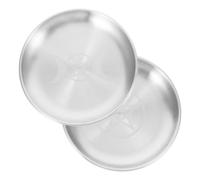 Operitacx 2pcs Commemorative Decorative Plates Set Featuring Star Moon Ring Holder Dish and Prayer Bowl, Iron Round Trays with Storage for Jewelry and Crystals for Home Decor and Office