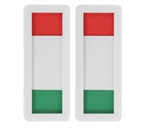 Operitacx 2pcs Conference Room Door Privacy Sign Slider 3x7cm White No Text, Office Meeting Status Indicator for Do Not Disturb and Available Use