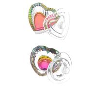 Operitacx 2pcs Crystal Cups Lids for Nail Art Manicures Glass Cup Nail Art Supplies for Holding Acrylic Liquid Storage in Beauty Studio