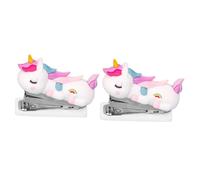 Operitacx 2pcs Cute Hand Stapler for School and Home Office Portable Cartoon Design Ergonomic Grip Capacity for Standard Staples Student Stationery