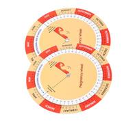 Operitacx 2pcs Detailed Pregnancy Wheel Color Printed Paper Tracker for Expecting Mothers with Fetal Development Chart Comprehensive Guide for Pregnancy and Growth