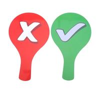 Operitacx 2pcs Double-sided True False Answer Paddle Handheld Classroom Voting Signs Quick Response Feedback Boards for Teachers and Students