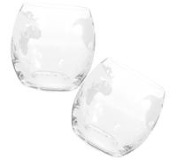 Operitacx 2pcs Drinks Globe Map Printing Glass Cups 450ml Glass Coffee Drinking Glasses Wear-Resistant Multipurpose Tumblers for Bar and Anniversary