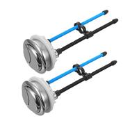 Operitacx 2pcs Dual Flush Toilet Push Button Kit with Extended Threaded Rod Adjustable Round Water Tank Replacement for Efficient Bathroom Water Saving