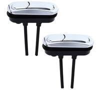 Operitacx 2pcs Dual Flush Toilet Water Tank Push Buttons Replacement with Extra Long Rod Durable Design for Family and Hotel Use Eco Friendly Water Saving Flush Repair Parts