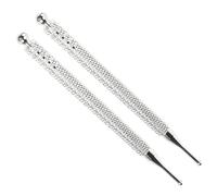 Operitacx 2pcs Ear Acupuncture Pen Silver with Rounded Probe Tips, Auricular Point Detection Tool for Ear Reflexology and Facial Acupressure Therapy
