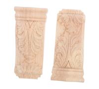 Operitacx 2pcs European Style Wood Carved Corbels Handcrafted Solid Wood Corner Appliques for Doorway Cabinet Decor Durable Furniture Moldings with Intricate Details
