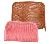 Operitacx 2pcs Exfoliating Towels Bath Back Scrubbers 10.22x8.65x0.39in Double-Layer Nylon Multi-Functional Design Stylish Home Use Gift for Friends Random Color