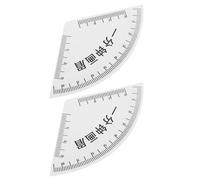 Operitacx 2pcs Eyebrow Positioning Ruler Pvc Makeup Tool for Effortless Precision and Versatile Design, White Mapping Template for Professionals and Beginners, for Makeup and Office Use