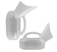 Operitacx 2pcs Female Urinal Chamber Pot Portable Thickened Plastic Pee Bottle Reusable Easy-Grip Handle for Camping Home Use Suitable for Bedridden Women