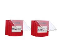 Operitacx 2pcs Fire Emergency Reset Switch Manual Call Button for Home Office Red Highly Visible Durable Emergency Alarm System Easy Installation User Friendly Design