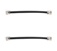 Operitacx 2PCS Flat Telephone Line Male to Male Straight Cable for Use Durable Core Design for Stable Signal Transmission Space Efficient and Easy to Connect
