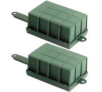 Operitacx 2Pcs Floral Foam Cages with Handle, Square Floral Foam Block Flower Arrangement Mud Holder for Fresh and Dried Flowers Arranging Accessories Tabletop and Wall Garden Outdoor Decoration