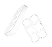 Operitacx 2pcs Fridge Egg Holder Set 6 and 8 Slots Plastic Egg Organizer Storage Box for Refrigerator and Mini Fridge Freezer Baskets