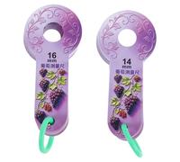 Operitacx 2pcs Fruit Caliper, Plastic Pocket Ruler, Portable Grape Measuring Tool for Blueberries Cherry Diameter Measurement 14mm-32mm Easy to Read
