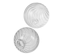 Operitacx 2pcs Glass Globe Lampshades with Rotating Bubble Effect, Spherical Round Glass Lamp Shade Replacement for Dining Areas and Living Rooms, Modern Pendant Light Cover