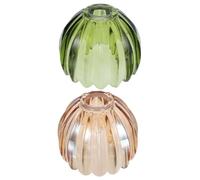 Operitacx 2pcs Glass Lamp Shade: Pendant Lights Glass Pumpkin Cover, Light Fixture Replacement Globe Shade for Pendant Wall Sconces, 35mm/1.38'' Hole