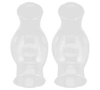 Operitacx 2pcs Glass Oil Lamp Chimney for Kerosene Lamp with Fourclaw Support 7.5cm Diameter Delivering Bright Glow for Outdoor Camping
