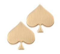 Operitacx 2pcs Gold Heart Cabinet Door Pull Single Hole Handle | Zinc Alloy Construction, Modern Styling, Easy Installation, Secure Stable Use, Suitable for Kitchens, Bedrooms and Closets