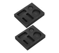 Operitacx 2pcs Graphite Mold for Casting Metals Melting Ingot Molds Black High Purity Precision 5-Slots Design Wide Application Range for Foundry Use Jewelry Makers and Artisans