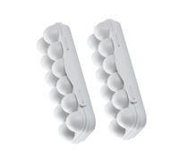 Operitacx 2pcs Gray 12-compartment Egg Storage Box Fridge Egg Container Refrigerator Holder Tray for Kitchen Organization and Fresh Preservation