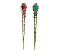 Operitacx 2pcs Hair Chopsticks Vintage Hair Sticks Rhinestone Zinc Alloy Sparkling Design Easy to Fix Will Not Entangle Random Style