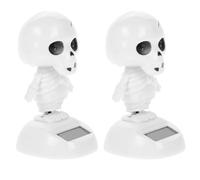 Operitacx 2pcs Halloween Ghost Figurine Solar Dancing Skeleton Ornament