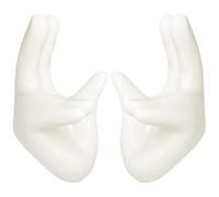 Operitacx 2Pcs Hand-Shaped Egg Cup Ceramic Kitchen Egg Holder Creative Beautiful Design Holding Prevent from Rolling for Breakfast Lovers on Most Occasions