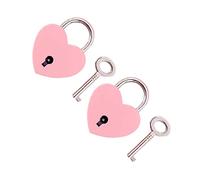 Operitacx 2pcs Heart Shaped Padlock Durable Love Lock for Jewelry Boxes Suitcases with Resistant Wear Protection Portable Mini Locks for Home and Travel Safety