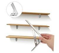 Operitacx 2pcs Heavy Duty Wall Mounted Angle Bracket Shelf Supports Thick Stainless Steel Floating Shelf Brackets for Kitchen Garage Bathroom Storage