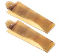 Operitacx 2pcs Horn Comb Foldable Portable Pocket Comb 6.9 X 0.98 X 0.4 Inch Ox Horn Material Stimulate Headache Hair Styling Tool for Travel and Daily Use
