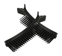 Operitacx 2pcs Hot Curler Plastic Clips for Hair Sectioning and Styling Curling Roller Clamps for Women and Easy Use Hairdressing Clips for Curling and Dyeing Black Small