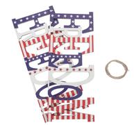 Operitacx 2pcs Independence Day Wooden Hanging Signs for Front Door, Lightweight and Splinter-free Patriotic Wood Decorations for 4th of July and Community Celebrations