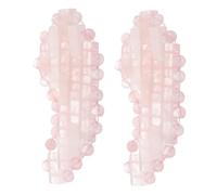 Operitacx 2pcs Jade Eye Mask Sleeping Eye Mask Natural Pink Moon Shape Cooling Cold Compress Dark Circles Professional Polished Craftsmanship Relaxing Plane Use