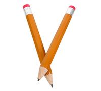 Operitacx 2pcs Jumbo Wooden Pencil Fun Novelty Pencil with Cap Eraser for Teachers for School Supplies Creative Activities Yellow Color