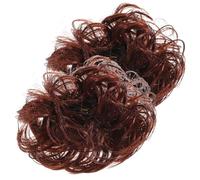 Operitacx 2pcs Large Claw Hair Bun Clips Burgundy Curly Messy Ponytail Hairpieces for Women Synthetic Wavy Hair Extensions Updo Accessories
