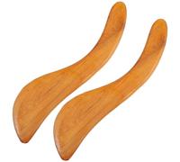 Operitacx 2pcs Light Brown Wood Scraping Board Massage Scraping Plate Gua Sha Tool for Body Relaxation and Soft Tissue Mobilization