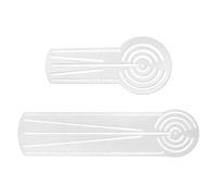 Operitacx 2Pcs Mandala Stencil Tool Acrylic Geometry Template with Concentric Circle Patterns for Drafting and Crafting, Drawing Rulers Suitable for School Math and Art Projects