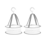 Operitacx 2pcs Mesh Drying Nets for Makeup Brushes and Sponges, Ventilated Cloth Hanging Holder Easy-to-hang Design, Lightweight Cosmetic Brush Drying Rack for Travel Use