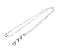 Operitacx 2pcs Metal Dna Double Helix Necklace for Daily Wear with Precision Craftsmanship Silver Pendant Science Jewelry Conversation Starter
