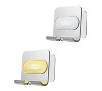 Operitacx 2pcs Metal Phone Brackets Smartphone Racks Durable Cell Phone Holder for Hands Viewing for Desk and Wall Use Silver Yellow Silver Grey