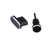 Operitacx 2pcs Micro USB Port Plug and Earphone Jack Dust Plugs for Edge Honor Phones Aluminum Alloy Protective Caps with Clear Carrying Case