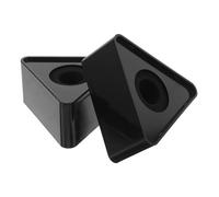 Operitacx 2pcs Microphone Logo Cover Mic Stand Flag Microphone Desk Stand for Interviews Hosting Recording Mic Holder for Flag Station