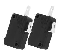 Operitacx 2pcs Microwave Oven Normally Open Microswitch Door Replacement Parts for Home Appliance, 2-pin Limit Switch for Microwave and Fridge Door Repair Kit