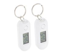 Operitacx 2pcs Mini Keychain Digital Watch Luminous Silent Pocket Watch Clip for Boys and Girls Students Nurses Backpack Keyring