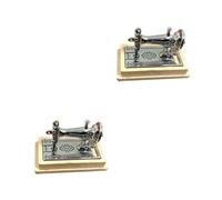 Operitacx 2pcs Mini Sewing Machine Decor Mini House Diy Attractive Beautiful Design for Boys and Girls