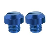 Operitacx 2pcs Motorcycle Mirror Hole Screws Replacement for Old Or Broken Screws Made of Sturdy Aluminium Alloy with Shiny Blue Finish, Protecting Rear View Mirror Hole, Present