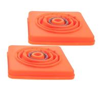 Operitacx 2pcs Multi-purpose Portable Traffic Safety Cones with Reflective Collars, Plastic Folding Road Cones Not Easy to Damage Or Tear, for Schools and Carried on The Go